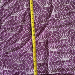 Purple and White Jacquard Lenny Lamb Wrap Size L